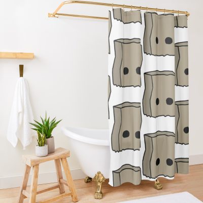 Cute Mono Sticker Shower Curtain Official Little Nightmares Merch