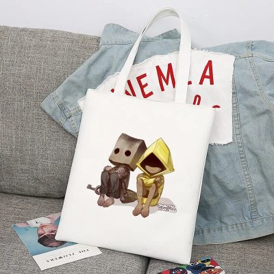 Game Little Nightmares 2 Boys Girls Shopper Bags Shopping Bag Tote Bag Shoulder Bag Canvas Bags 12 - Little Nightmares Merch