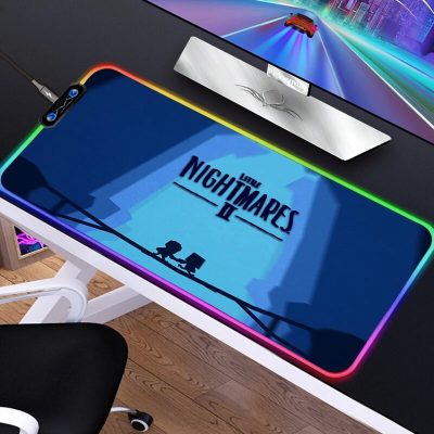 Little Nightmares Large RGB Gaming Mouse Pad XXL LED Mause Pad PC Gamer Mouse Carpet Big 17 - Little Nightmares Merch