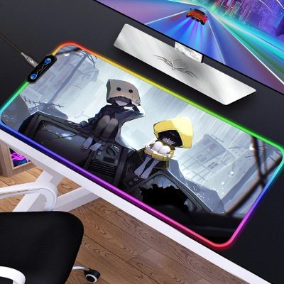 Little Nightmares Large RGB Gaming Mouse Pad XXL LED Mause Pad PC Gamer Mouse Carpet Big 21 - Little Nightmares Merch