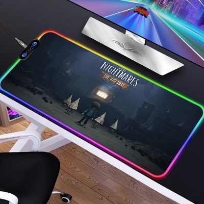 Little Nightmares Large RGB Gaming Mouse Pad XXL LED Mause Pad PC Gamer Mouse Carpet Big 23 - Little Nightmares Merch