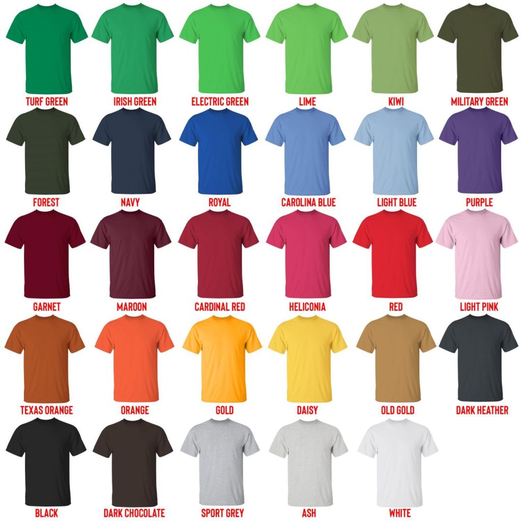 t shirt color chart - Little Nightmares Merch